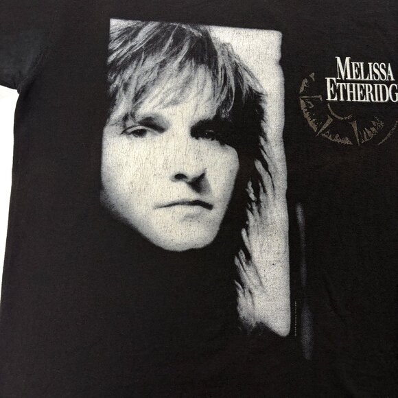 Vintage Melissa Etheridge Brave & Crazy Concert Band Shirt Black Sz S/M (Tag L) - Picture 2 of 9